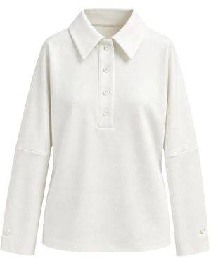 Liviana Conti Long-Sleeve Polo Shirt - White