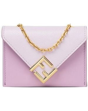 Fendi Ff Diamonds Card Case - Pink