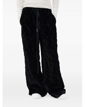 Ann Demeulemeester Paisley-Embroidered Velvet Pants - Black