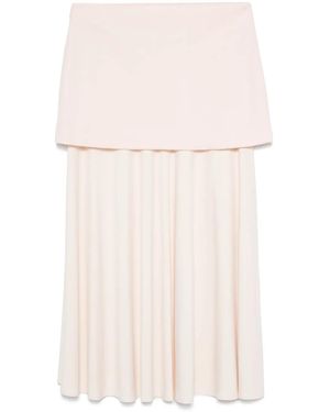 Jil Sander Layered Maxi Skirt - Natural