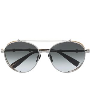 Balmain パイロットフレーム サングラス - グレー