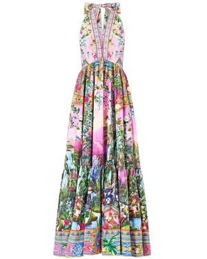 CAMILLA Patterned Maxi Dress - White