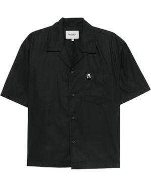 Carhartt Kendry Logo-Embroidered Short-Sleeve Cotton Shirt - Black