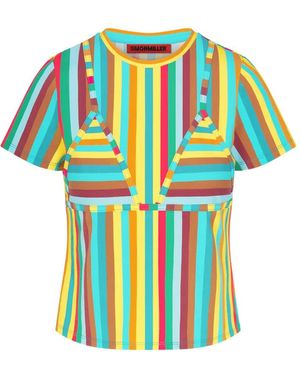 Simon Miller Kini Striped T-Shirt - Blue