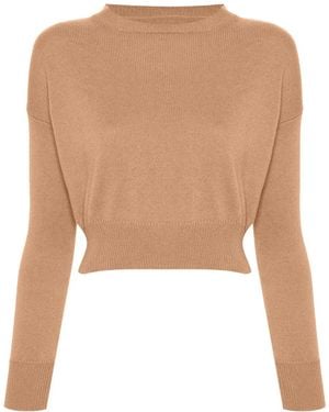 Teddy Cashmere Genova クロップド カシミアトップ - ナチュラル