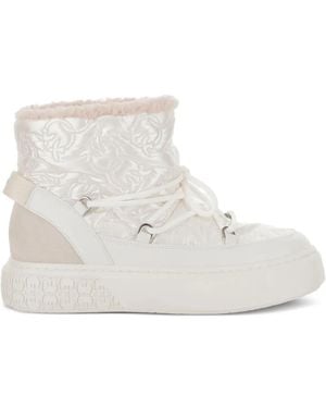 Pinko Gesteppte Plateau-Stiefel - Weiß