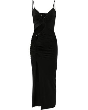 Nissa Cut-Out Midi Dress - Black