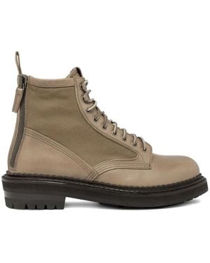 Buttero Lace-Up Leather Boots - Brown