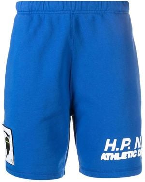 Heron Preston Patch-Detail Track Shorts - Blue