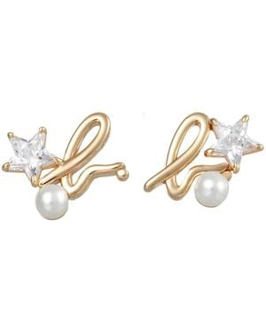 agnès b. Pearl Star Earrings - Metallic