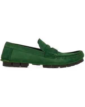 Ferragamo Loafer Aus Wildleder - Grün