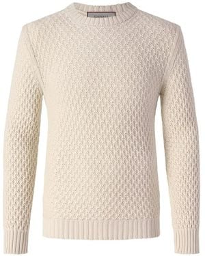 Canali Maglione Con Scollo A V - Bianco
