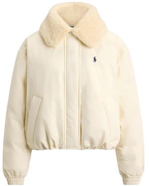 Polo Ralph Lauren High-Pile-Collar Down Puffer Jacket - White