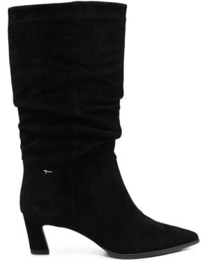 Tamaris Suede Mid-Calf Boots - Black
