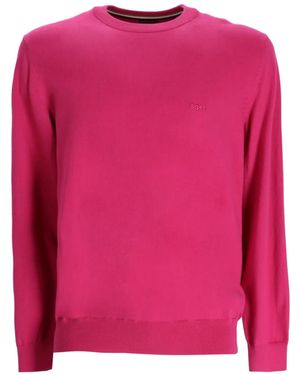 BOSS Pullover mit Logo-Stickerei - Pink