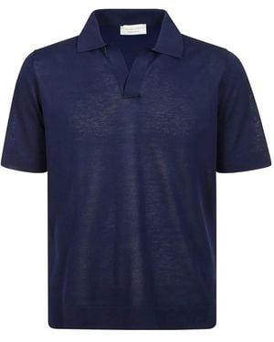 FILIPPO DE LAURENTIIS T-Shirt En Coton À Manches Courtes - Bleu