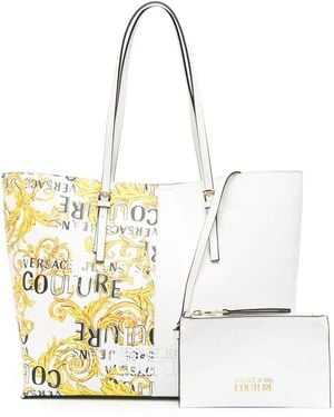 Versace Jeans Couture Graphic-Print Tote Bag - Metallic