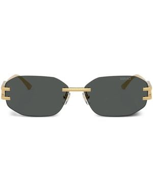 Versace Geometric-Frame Sunglasses - Metallic