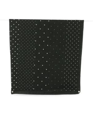 Destin Polka-Dot Wool Scarf - Black
