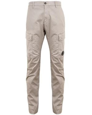 C.P. Company Logo-Detail Cargo Trousers - Grey