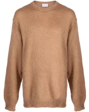 FAMILY FIRST Brushed-Effect Mohair-Blend Jumper - Brown