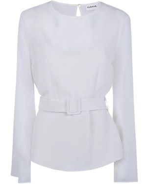 P.A.R.O.S.H. Belted blouse - Blanco