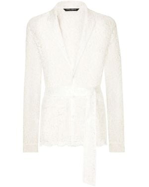 Dolce & Gabbana レース イブニングドレス - ホワイト