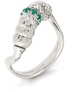 Officina Bernardi 18Kt Enigma Emerald Ring - White