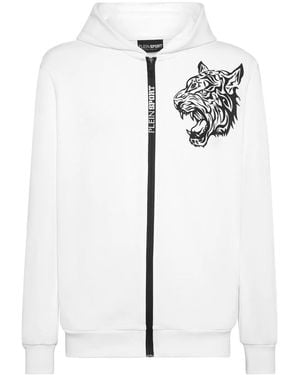 Philipp Plein ジップアップ パーカー - ホワイト