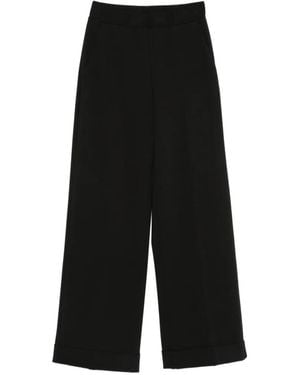 Semicouture Turn-Up Cuffs Pants - Black