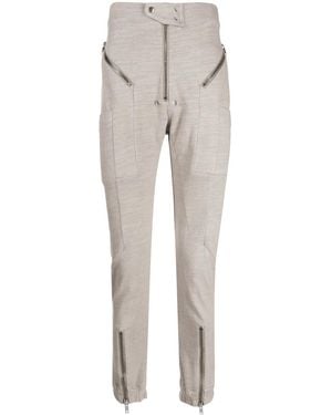 Rick Owens Decorative-Zip Cotton Trousers - Grey