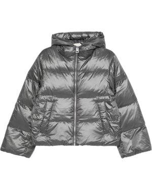 Marc O' Polo Hooded Zip-Up Puffer Jacket - Grey