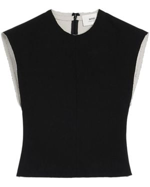Ami Paris Sleeveless Top - Black