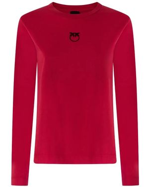 Pinko Logo-Embroidered Long-Sleeve T-Shirt