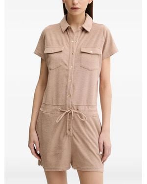 Melissa Odabash Combishort Boutonnée Cheryl À Lien De Resserrage - Neutre