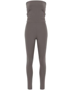 Fabiana Filippi Strapless Stretch Jumpsuit - Grey