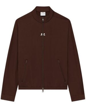 Courreges ジップアップ トラックジャケット - ブラウン