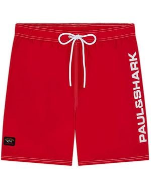 Paul & Shark Drawstring Swim Shorts - Red