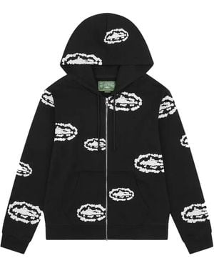 DENIM TEARS X Corteiz Hoodie Mit Reißverschluss - Schwarz