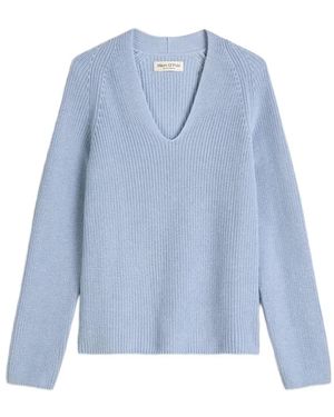 Marc O' Polo V-Neck Jumper - Blue