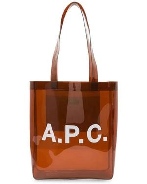 A.P.C. Logo-Print Tote Bag - White