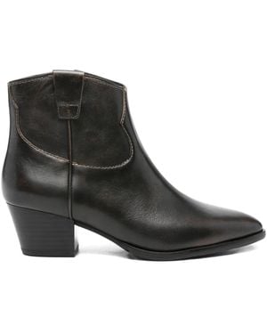 Ash 50Mm Leather Zip-Detail Boots - Black
