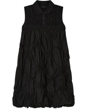 Lee Mathews Johanna Minikleid mit Rüschenkragen - Schwarz