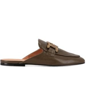 Tod's Chain-Link Mules - Brown