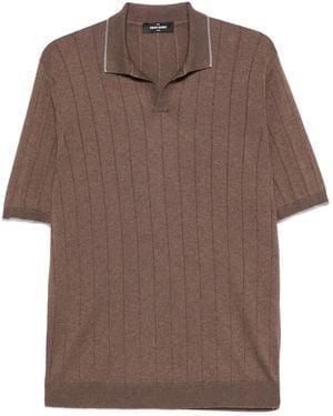 Gran Sasso ポロカラー リブtシャツ - ブラウン