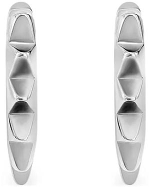 Dower & Hall Star Huggie Hoops Earrings - White