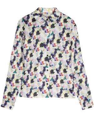 Henrik Vibskov Camisa Remember con estampado abstracto - Blanco