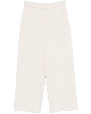 Max Mara Caucaso Belt-Loop Pocket Trousers - White