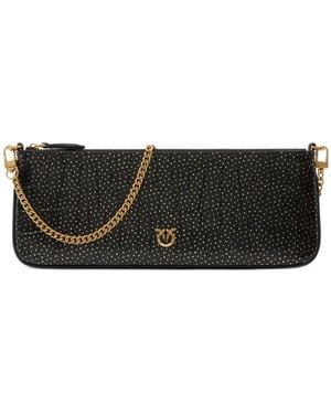 Pinko Clutch Con Effetto Coccodrillo E Borchie - Nero