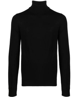 HUGO Roll-Neck Virgin-Wool Sweater - Black